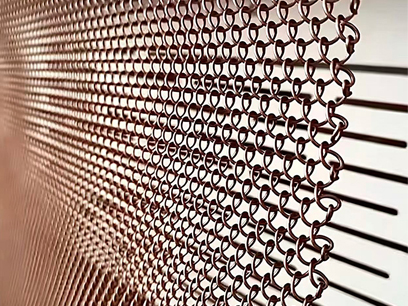 Spiral decorative mesh curtains